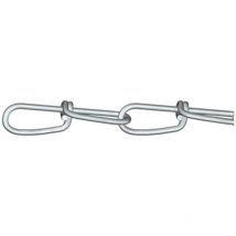 156133 Knotenkette Silber Stahl galvanisch verzinkt 30 m Kettenglied Stärke 2.8 mm - Dörner+helmer