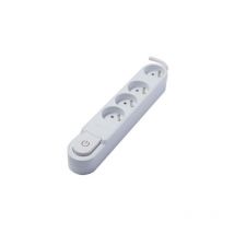 Chacon - Bloc multiprise 4 prises 16A - Interrupteur - Blanc