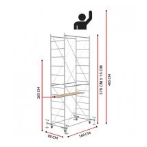 Échafaudage FAST avec 4 leveling jack (Hauteur de travail 4,85 m)
