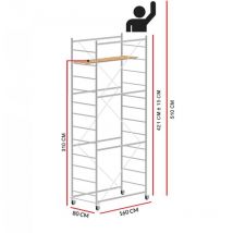 Chafaudage jolly 160 (Hauteur de travail 5,10 m)