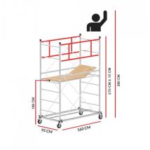 Chafaudage M4 lux avec une base extractible (Hauteur de travail 3,9 m)