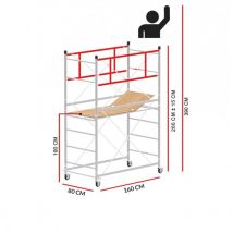 Chafaudage M4 lux (Hauteur de travail 3,9 m)