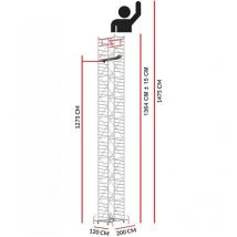 Chafaudage M5 italy (Hauteur de travail 14,75 m)