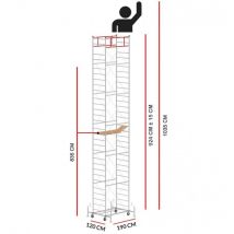 Chafaudage M5 lux (Hauteur de travail 10,35 m)