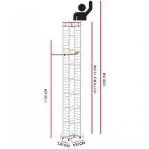 Chafaudage M5 lux (Hauteur de travail 13,30 m)