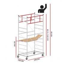 Scedil - chafaudage M5 lux (Hauteur de travail 4,50 m)