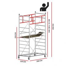 Scedil - chafaudage M5 superlux (Hauteur de travail 4,50 m)