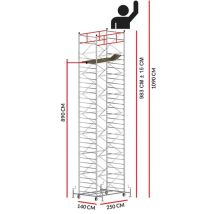 Chafaudage titanium pro (Hauteur de travail 10,90 m)