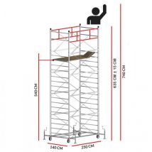 Chafaudage titanium pro (Hauteur de travail 7,40 m)