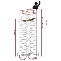Échafaudage TITANIUM PRO (Hauteur de travail 8,55 m)