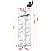 Échafaudage TITANIUM PRO (Hauteur de travail 9,70 m)