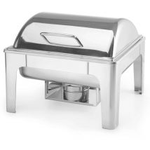 Chauffe-plats avec pâte à bougie, acier poli GN 2/3