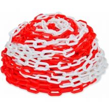 Chaîne d'Avertissement Plastique Rouge et Blanc Chaîne de Signalisation Ephé