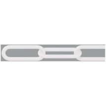 Dörner+helmer - 128961 Chaîne de signalisation blanc plastique 25 m