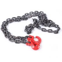Chaîne de Levage avec Crochets, 3m/ 8mm Brins Elingue Chaine Utilisées pour Le Levage de Machines, Bâtiments Ingénierie de Construction Navires