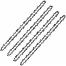 Chaîne de tronçonneuse 52 maillons, pas 3/8' LP, calibre 050' (1,3 mm) faible rebond, jeu de 4 chaînes de tronçonneuse 52 guide-chaînes pour
