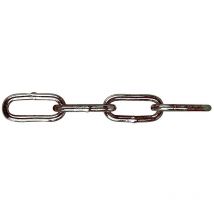 Levac - Chaîne droite maillons longs acier poli, diamètre fil 7 mm, rouleau de 25 m