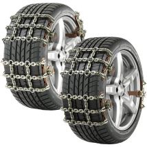 Memkey - Chaine Neige Automatique, Chaine Neige Easy Grip, Chaine Voiture Neige Quad Utilitaire Universelle Rapide (6pc, 165-205 mm)