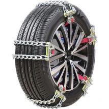 Sunxury - Chaînes à Neige pour Voitures, 5 Chaînes Universelles en Acier au Manganèse pour Pneus à Neige, Chaînes Antidérapantes pour Voiture, suv,
