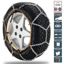Chaines À Neige Pneu 175/65-15 175/70-14 195/40-17 Loi Montagne 9mm