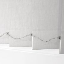 Chaînette basse grise pour store californien à lamelles verticales 89mm