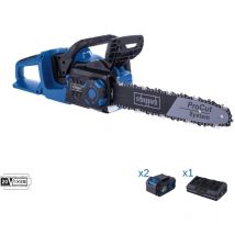 Scheppach - Chainsaw 2x20v 2 batteries and dual charger ixes bc-cs355duo-x
