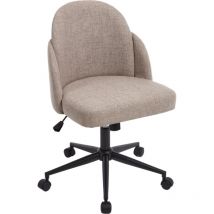 Chairus Office Chair in Linen Fabric Modern Swivel Desk Charir Height Adjustable for Bedroom Home Office Workplace, Khaki