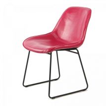 Chaise semi artisanal lot de 2 ata 65x50 rose et rouge