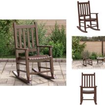 Chaise à bascule enfants marron bois de peuplier massif - Chaise à Bascule Enfant - Fauteuil Balançoire Enfant - Mobilier Enfant Extérieur - Chaise