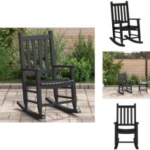 Chaise à bascule enfants noir bois de peuplier massif - Chaises à Bascule Enfants - Fauteuil Balançoire Enfant - Chaise Relaxante Enfant - Mobilier