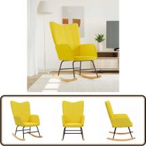 Chaise à bascule Jaune moutarde Tissu - Chaise à Bascule - Chaise Relaxante - Mobilier Extérieur - Fauteuil Balançoire - Chaise Confortable
