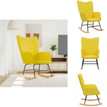 Chaise à bascule Jaune moutarde Tissu - Chaise à Bascule - Chaise Relaxante - Mobilier Extérieur - Fauteuil Balançoire - Chaise Confortable
