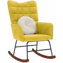 Chaise à bascule Jaune Velours
