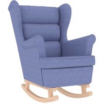 Vidaxl - Chaise à bascule bleu jean 74x90x102 cm tissu