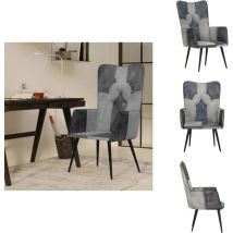 Chaise à oreilles Gris Cuir véritable - Fauteuil Confortable - Chaise Relaxante - Chaise Design - Chaise En Cuir - Fauteuils Modernes