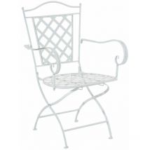 Chaise de jardin ADARA en fer forgé Blanc