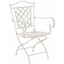Chaise de jardin adara en fer forgé Crème antique
