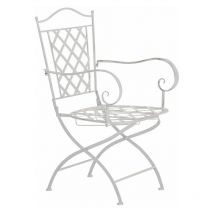 Chaise de jardin adara en fer forgé Blanc antique