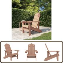 Chaise Adirondack de jardin pehd marron - Chaise Jardin - Fauteuil Jardin - Mobilier Jardin - Chaise Adirondack - Chaise Extérieure