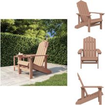 Chaise Adirondack de jardin pehd marron - Chaise Jardin - Fauteuil Jardin - Mobilier Jardin - Chaise Adirondack - Chaise Extérieure
