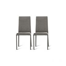 Domino - Chaise Lot de 2 chaises Kilt vintage tortora