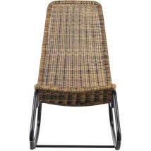 Whitelabel - Chaise 51x95x97 Cm En Résine Et Métal Naturel