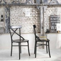 Berah Getah - Chaise en acajou massif (lot de 2)