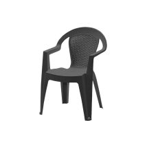 Chaise bistrot Sofia anthracite – Chaise pliante – Résine de haute qualité, empilable, résistante aux intempéries – DIMAPLAST