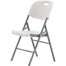 Lot de 4 chaises pliantes Fée Blanc 45x50x88 cm