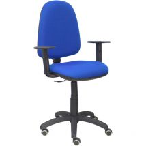 Modelo Ayna - Silla de oficina ergonómica con mecanismo de contacto permanente, regulable en altura y ruedas de parqué - Asiento y respaldo tapizados
