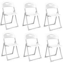 Okaffarefatto - Chaise Brasil blanche pliable gain de place x 6