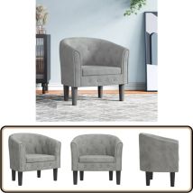 Chaise cabriolet gris clair velours - Fauteuil Moderne - Fauteuil Élégant - Fauteuil Velours - Fauteuil Design - Chaise Confort
