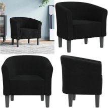 Chaise cabriolet noir tissu - Fauteuil Moderne - Fauteuil Élégant - Fauteuil Design - Chaise Cabriole - Chaise Confort - Home & Living