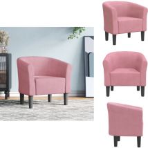 Vidaxl - Chaise cabriolet rose velours - Fauteuil Cabriolet - Fauteuils Cabriolet - Fauteuil - Chaise De Chambre à Coucher